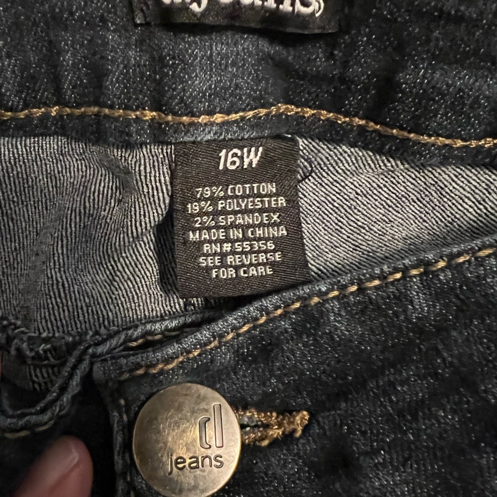 d. jeans Women's Deep Indigo stretch Skinny jeans plus 16 - Picture 6 of 9